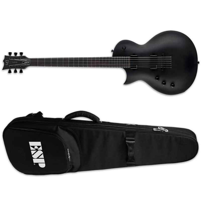 ESP LTD EC-1000 BARITONE  LH B Charcoal Metallic Satin CHMS Left Handed Electric Guitar - BRAND NEW + ESP TKL GIG BAG image 1