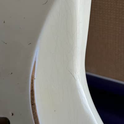 Haar S Old Headstock Birdseye Neck Olympic White Aged image 11