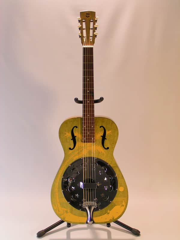 Dobro bois manche carré model Hula Blues de 1987 image 1