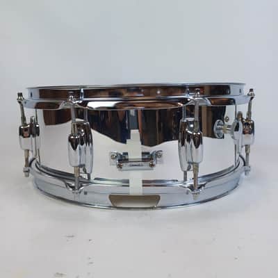 Ludwig Rocker 8Lug Snare Drum#6202064 5x14"Vintage Chrome Over Wood 5Ply Black/W image 3