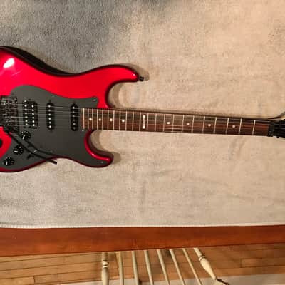 Kramer Pacer Deluxe 1987 Candy Apple Red Bound Headstock 12th Fret Kramer Inlay image 1