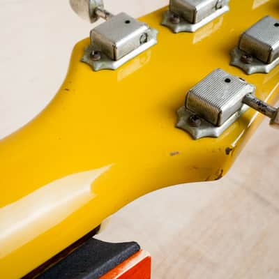 Yamaha SG-RR Standard MIJ 1989 Lime de Mahogany Yellow Vintage Japan P-90 PUs w/ Bag image 11