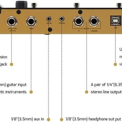 Hotone Ampero One MP-80 Guitar Bass Amp Modeling IR Cabinets Simulation Multi Language Multi-Effects with Expression Pedal Stereo OTG USB Audio Interface image 5