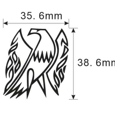 For Fit Gibson Firebird Gold Logo Style Guitar Pickguard Scratch Plate 3 Ply Black image 4