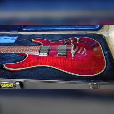 2007 Schecter Hellraiser C-1 Hardtail (String-Thru) - Black Cherry image 2