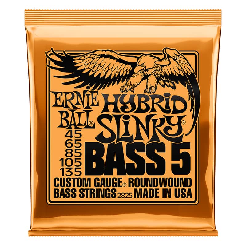 Bass Guitar Strings 45-135 Ernie Ball Hybrid Slinky 5 String 100% Genuine imagen 1