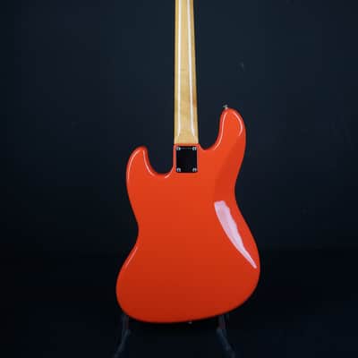 1983 Squier by Fender Jazz Bass - JV Series - Fiesta Red - HSC - Ex Eric Heydock Hollies image 6