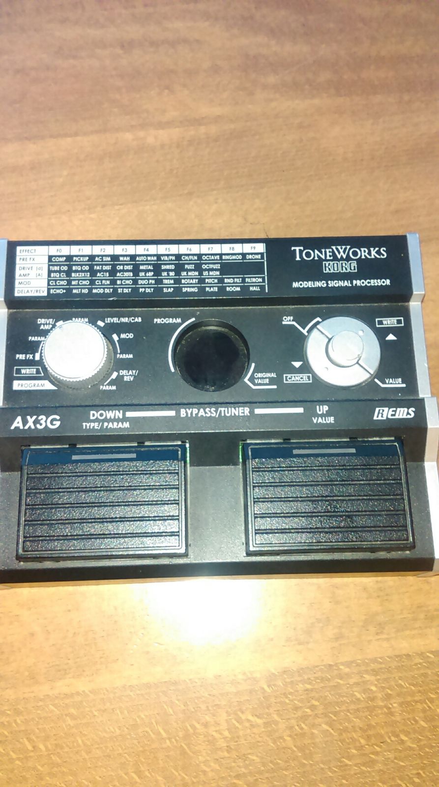 Korg ToneWorks AX3G | Reverb