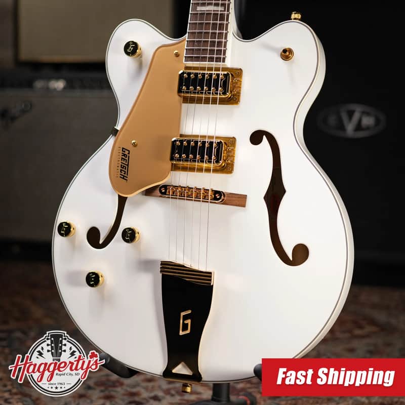 Gretsch G5422GLH Electromatic Classic Hollow Body Double-Cut Left-Handed Electric Guitar - Snow Crest White image 1