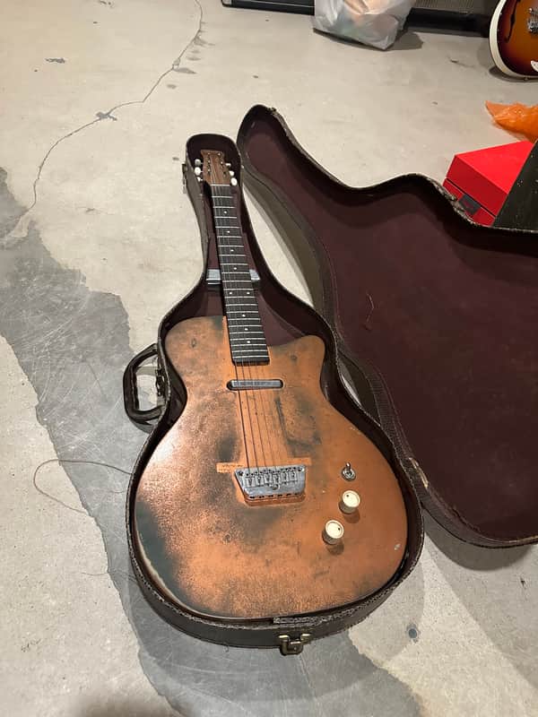 Silvertone U-1 Copper Guitar with case. image 1