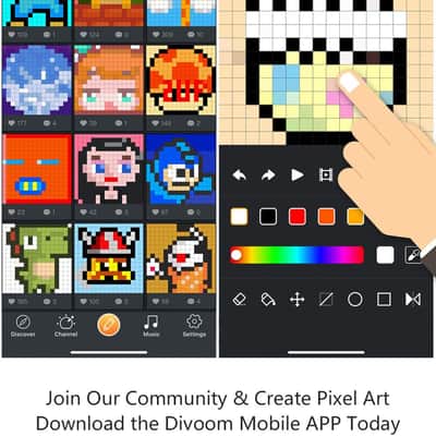Retro Bluetooth Speaker - Pixel Art DIY Box, RGB Programmable 16X16 LED image 4
