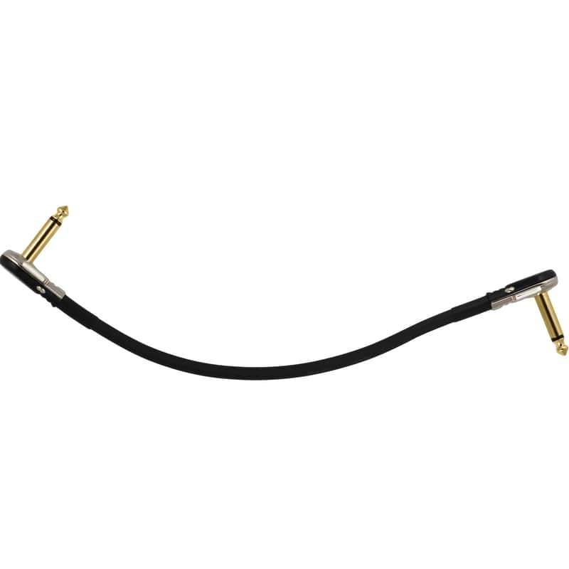 10" S-Shape Castline Gold Mogami 2524 Guitar Pedal Board Patch Cable TS Low Profile Pancake Connector image 1