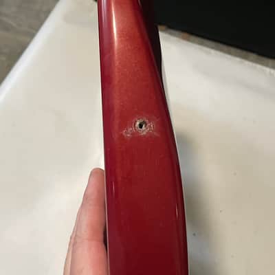 1995 MIM Fender Mexico Candy Apple Red Stratocaster Guitar Body 6 Post Tremolo image 11