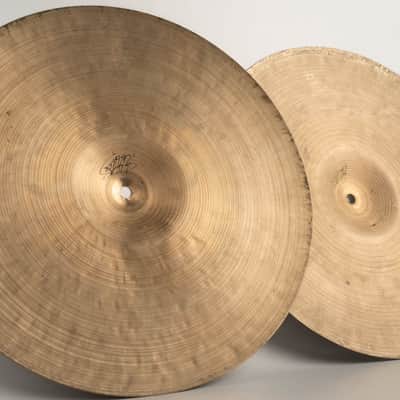 Zildjian 1959-66' K Zildjian Istanbul 14" HiHats Intermediate Stamp 671g/702g image 7