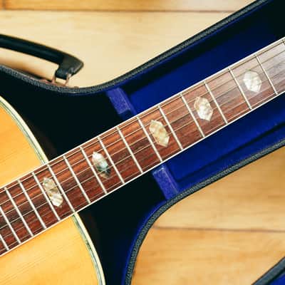 1974 Takamine Elite TW-50 – Made in Japan | Solid Top | Good Condition | Hard Case | Abalone Fascia image 12