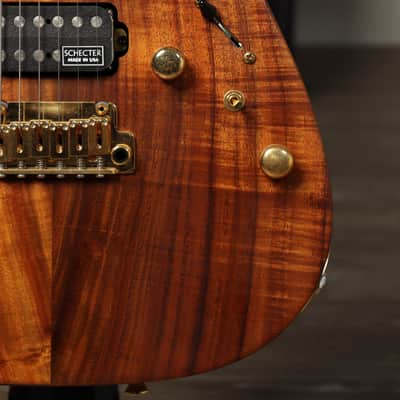 Schecter Japan Custom Shop EX-5B-CTM-VTR Flame Koa Oil Finish HSH MIJ image 6