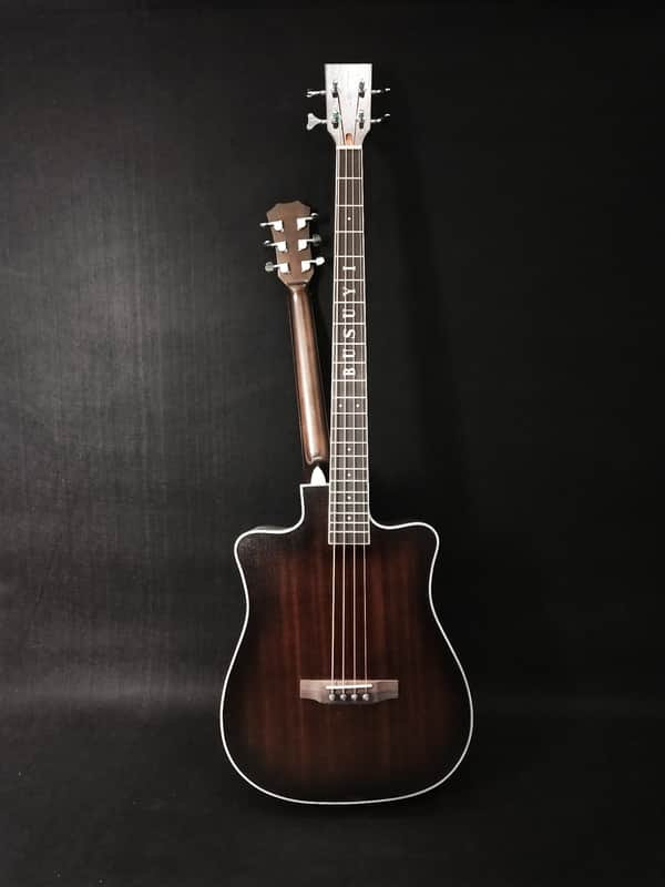 Busuyi Guitar 4 String Bass 6 String Lead Acoustic, Travel Acoustic Guitar with  Hard Case image 1