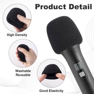 Microphone Cover 6 Pack,Mic Windscreen,Microphone Foam Windscreen for Most Handheld and Recording Microphones, Mic Shield Mask Accessories,Karaoke Microphone CoverWindscreen image 3
