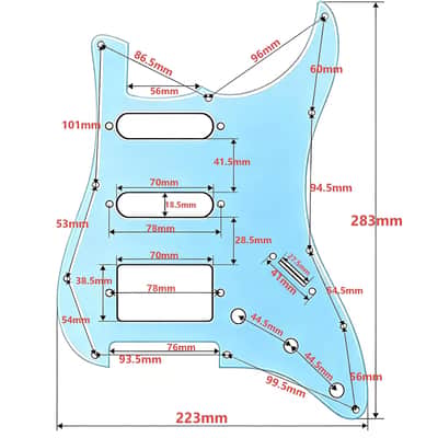 Electric Guitar Standard Stratocaster SSH Pickguard Start Pickguard Scratch Plate for Fender USA/Mexican Model Style 11-Hole (Vintage Brown Tortoise Shell) image 3