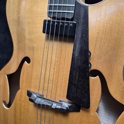 Dotson Hand-Carved Archtop Electric Guitar Made in USA - Natural Demo image 4