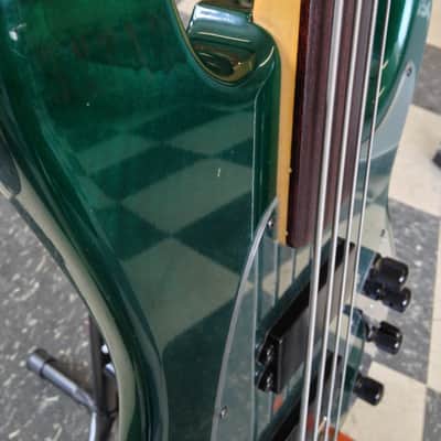 1985 1986 Music Man Sabre Unlined Fretless Trans Green image 2