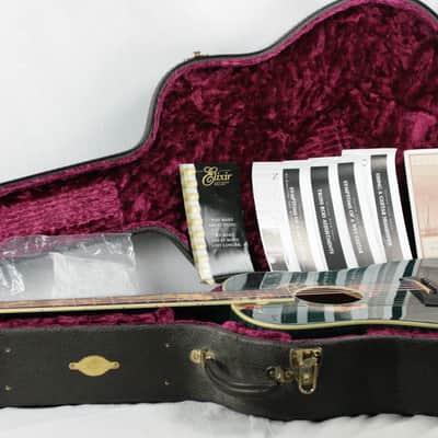 MINT 2000 Taylor GSLJ Living Jewels Aqua Blue Koi Fish Guitar! Bearclaw Quilted GS image 3