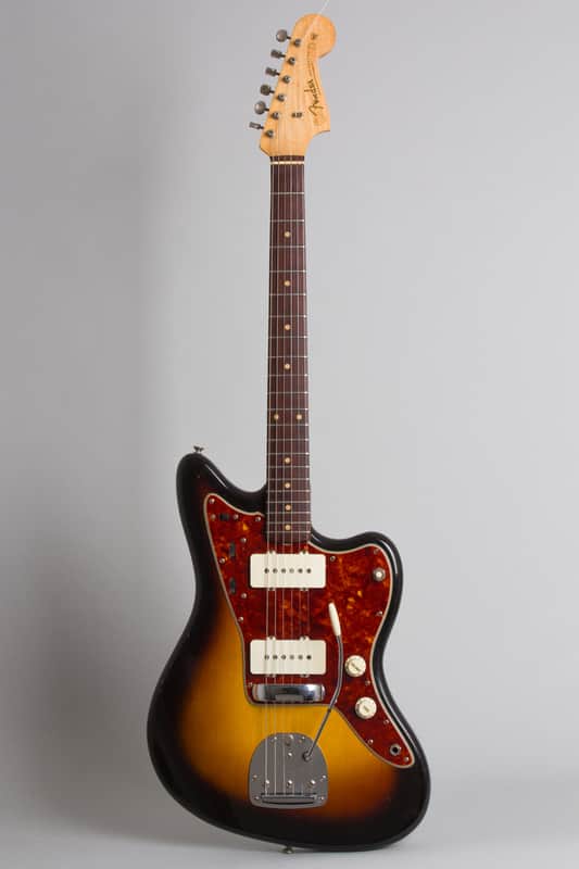 Fender  Jazzmaster Solid Body Electric Guitar (1960), ser. #54866, original brown tolex hard shell case. image 1