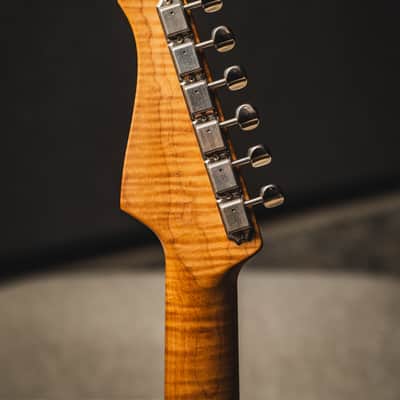 Xotic USA California Classic XSC Pro-2 SSH Light Aging-Lake Placid Blue w/Roasted Flame Maple Neck & Indian Rosewood FB image 6
