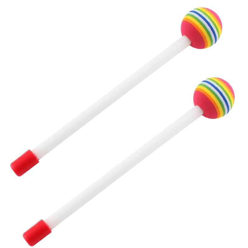 2 Pcs Drum Mallet 8.3 Inches Length, Wool Felt Drum Stick, Anti-Slip Bass Percussion Sticks, Instrument Band Accessory Part For Drums Snare Drums image 1