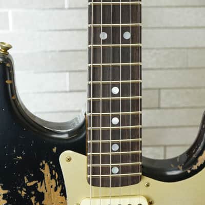 Fender Custom Shop 2025 LTD Roasted Bighead 1966 Stratocaster Super Heavy Relic - Aged Black image 3