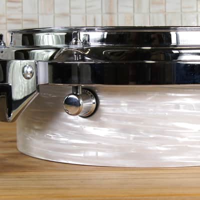 Click Custom 8ply Maple 4x10 Pancake Tom Tom White Ripple image 5