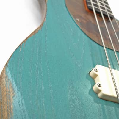 Offbeat Guitars "Priscilla" Bass - Nitro Relic Finish, Active EMG Music Man P/U, Patina Copper Guard image 4