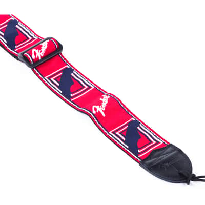 Fender 2" Monogramed Strap Red/White Strap w.Fender LOGO - Strap for Guitars image 2