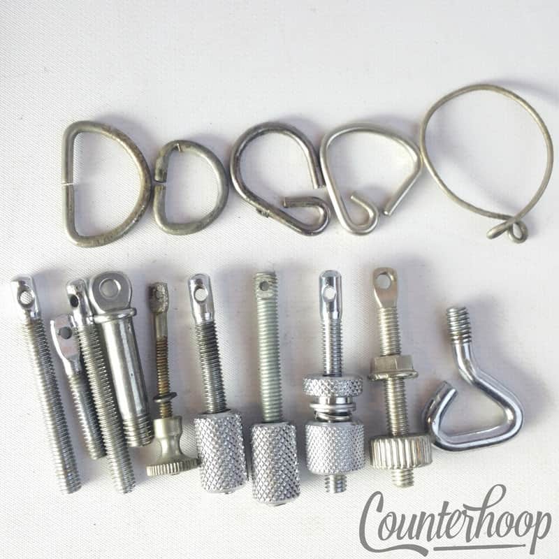Bass Drum Pedal Cam Hooks+Spring-Tensioners Rods Vintage Parts Lot Assembly image 1