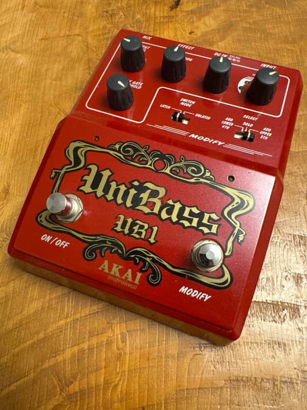 Akai UniBass UB1 Harmonized Bass Distortion 2000s - Red image 1