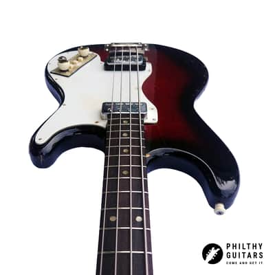 1965 Hofner 182 shortscale bass in Tocotronic Redburst (Vintage, Restored) image 7