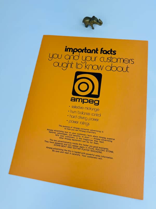 Ampeg "Important Facts" Customer Brochure 1976 image 1