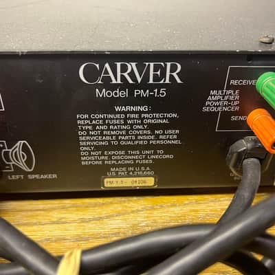 Carver PM-1.5 High Headroom Magnetic-Field Power Amplifier & Carver C-1 preamplifier, both is in excellent working condition. image 5