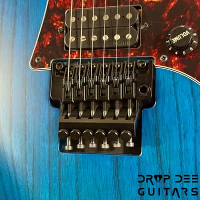Ibanez Prestige RG653DX Electric Guitar w/ Case - Transparent Deep Blue Flat image 7
