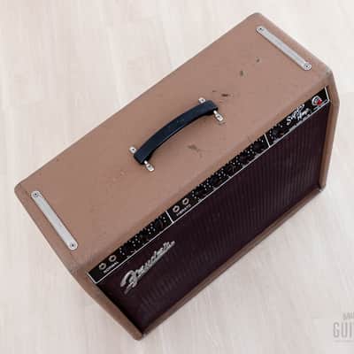1961 Fender Super Vintage Tube Amp Pre-CBS Brown Panel 2x10 Jensen Vibranto, 6G4 image 4