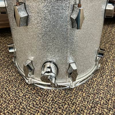 Vintage FIBES Austin Jasper Maple / Gum Shell 14x12 Floor Tom in Silver Sparkle image 4