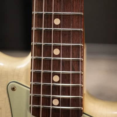 Fender Custom Shop 1962 Stratocaster Heavy Relic Electric Guitar - Vintage White with Hardshell Case image 8