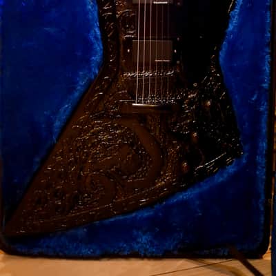 Tartarians Guitar Hand Carved Series - Explorer Model | "Hands Of Kraken X Rupes Nigra Ancient Map" | Equipped W/Fishman Fluence Single Width combined with Veyz Sustainer & Seymour Duncan AHB-1 | image 3