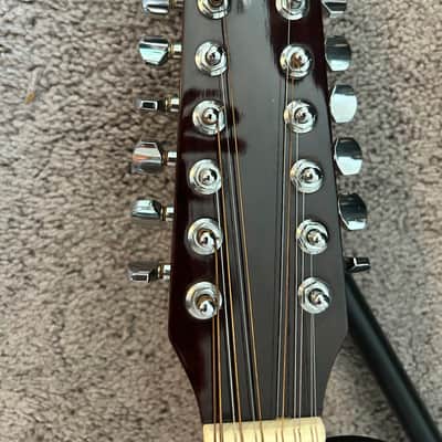Washburn 12-String Dreadnought Acoustic Sunburst w/ Hard Case image 11