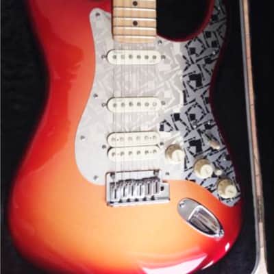 'Kaleido' Pickguard Fender SSS Stratocaster Etched Polished Mirror Metal Chrome Strat Guard image 6
