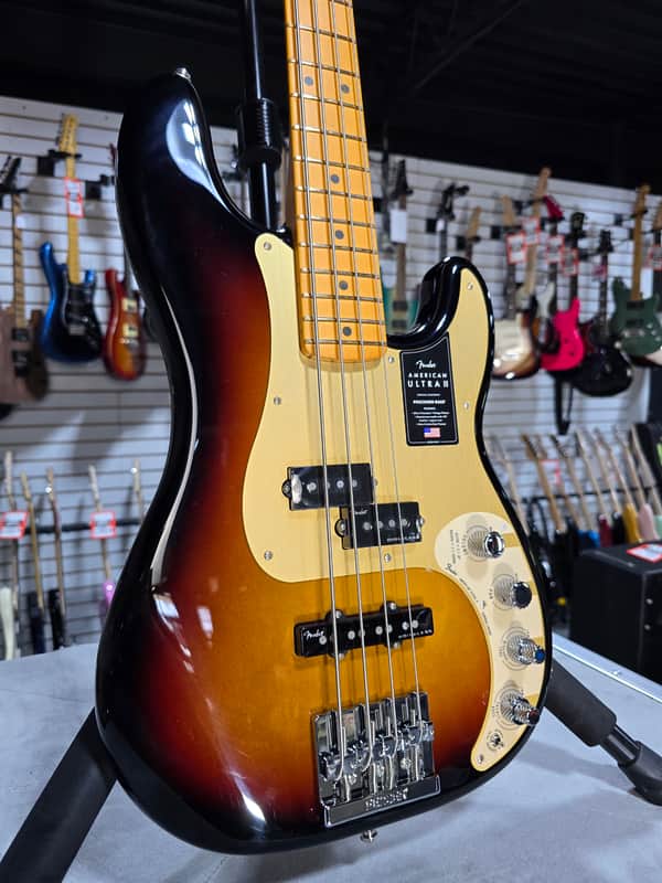 American Ultra II Precision Bass - Ultraburst, Maple Fingerboard w/OHSC & PLEK*D #341 image 1