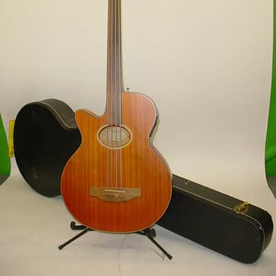 Guild B4CE Left-Handed Acoustic Electric Bass Guitar Vintage 90's LEFTY B4CE-AMB image 1