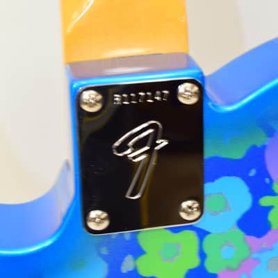 2022 Fender Vintage Custom '68 Telecaster NOS Electric Guitar, Maple Fingerboard, Blue Flower w/ Case image 10