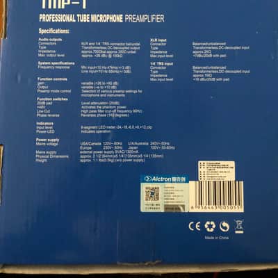 Alctron TMP-1 Tube microphone preamplifier Late 2010’s image 4