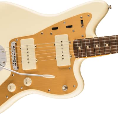 Fender Squier J Mascis Jazzmaster Electric Guitar with Tremolo - Vintage White image 3